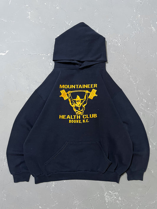 1970s “Mountaineer Health Club” Russell Hoodie [XL]