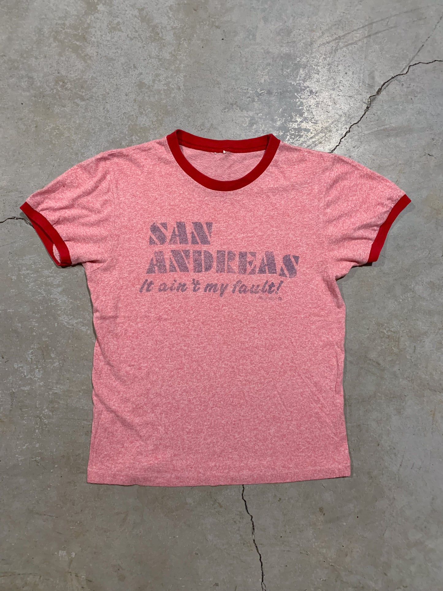 1980s “San Andreas Fault” Ringer Shirt [S]