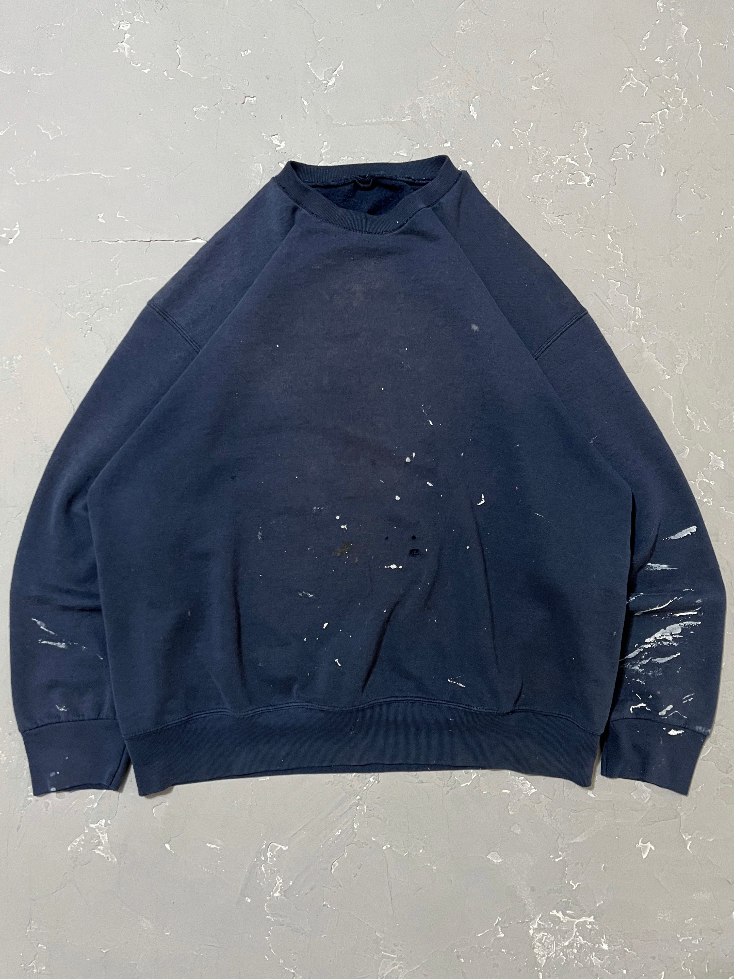 1990s Sun Faded Painters Sweatshirt [XL]