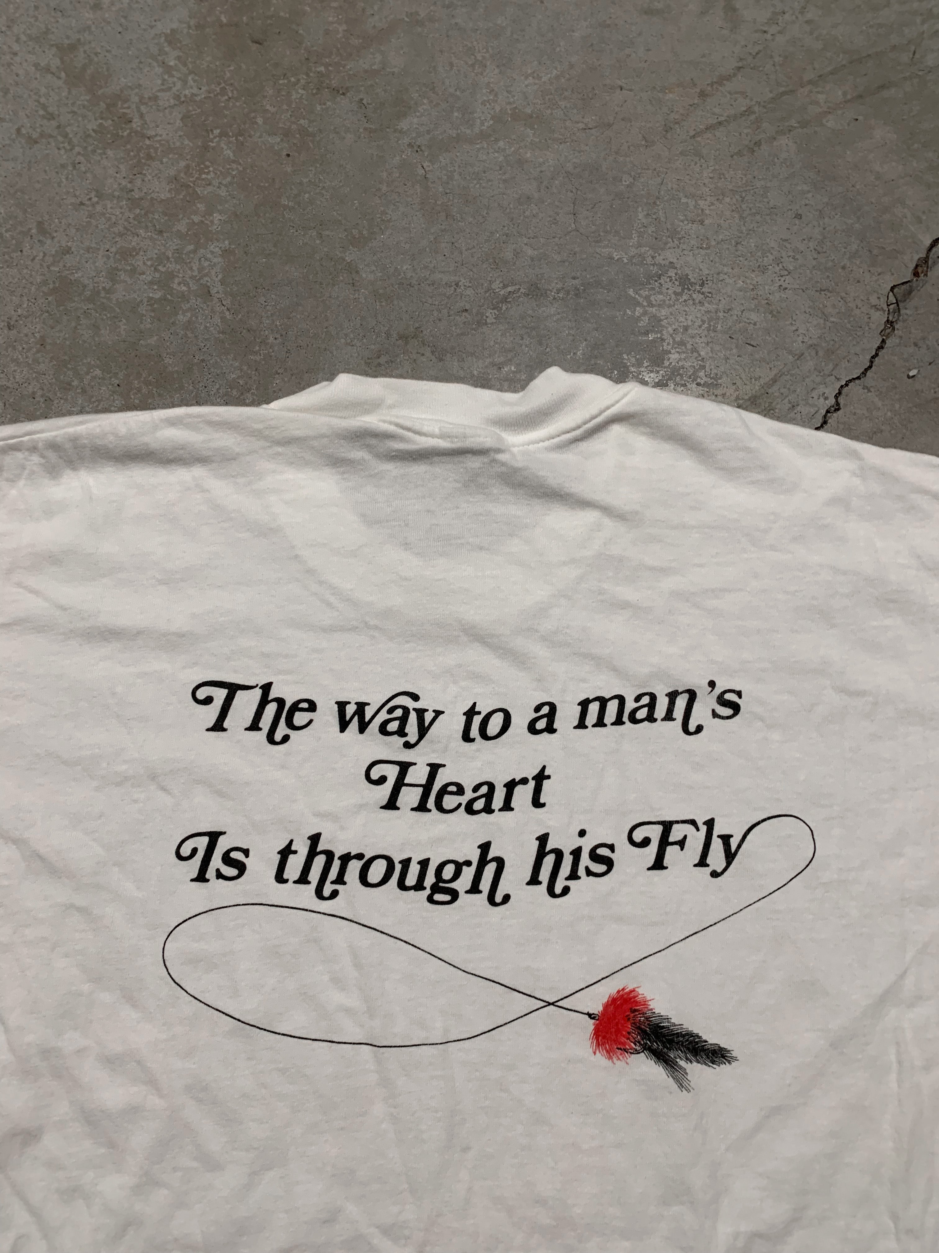 1990s “The Way To A Man’s Heart Is Through His Fly” Tee [XL]