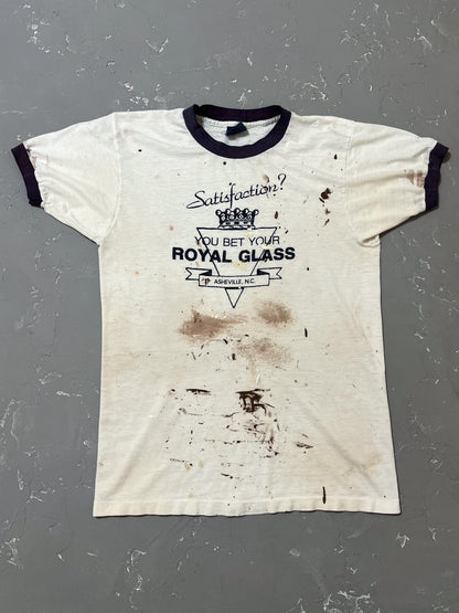 1980s Painted “You Bet Your Royal Glass” Ringer Shirt [S]