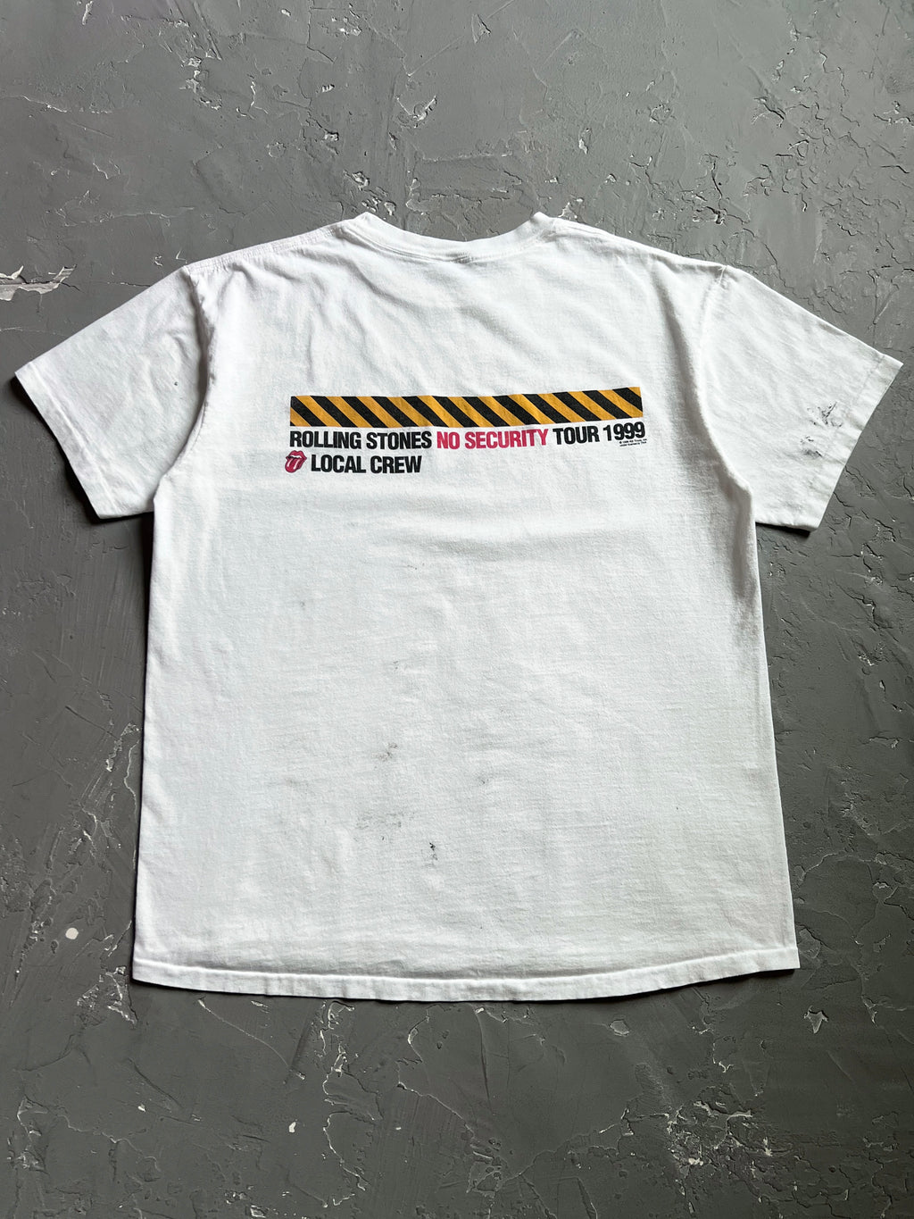 1999 Painted Rolling Stones Tour Security Tee [L]