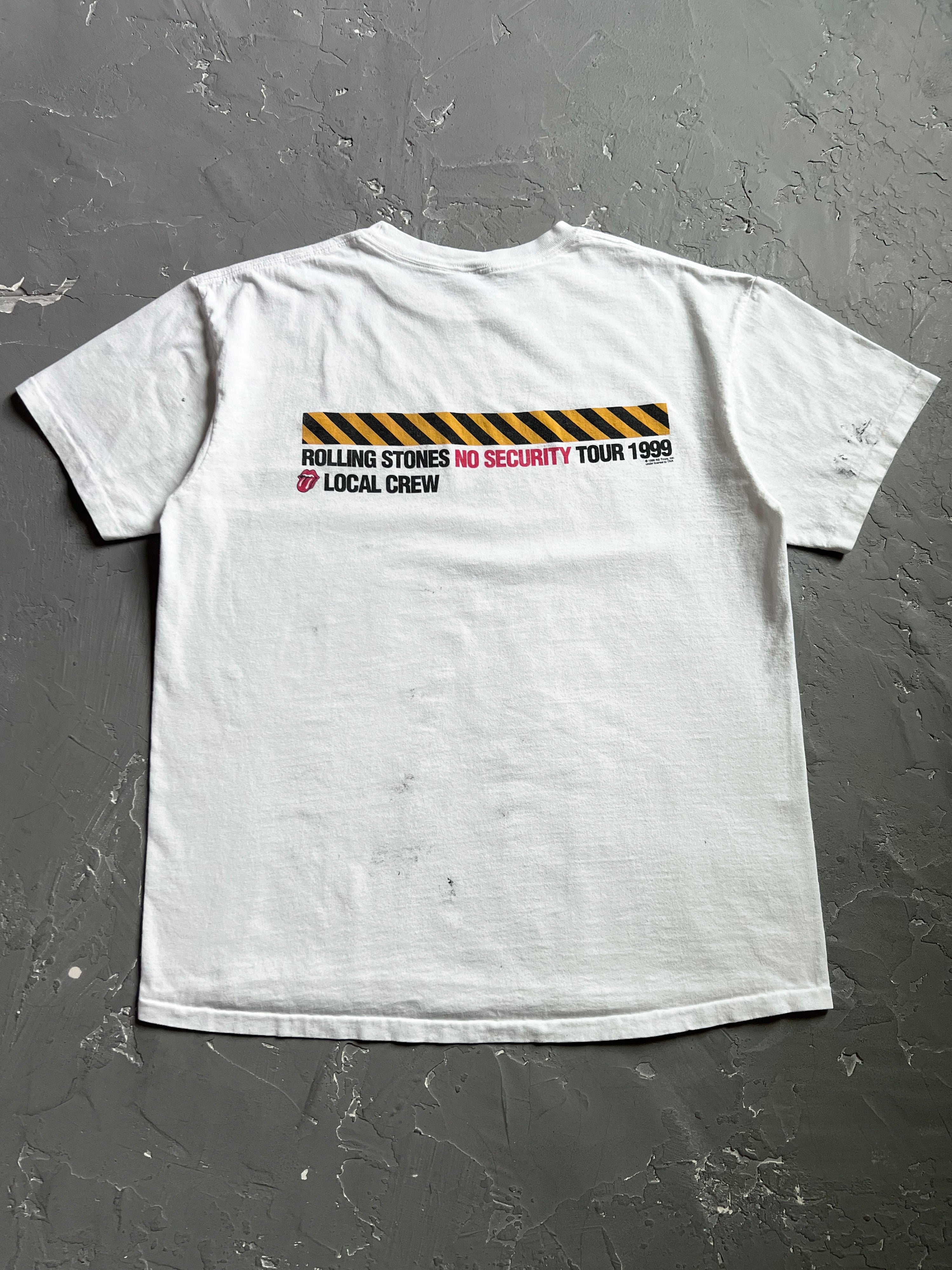 1999 Painted Rolling Stones Tour Security Tee [L]