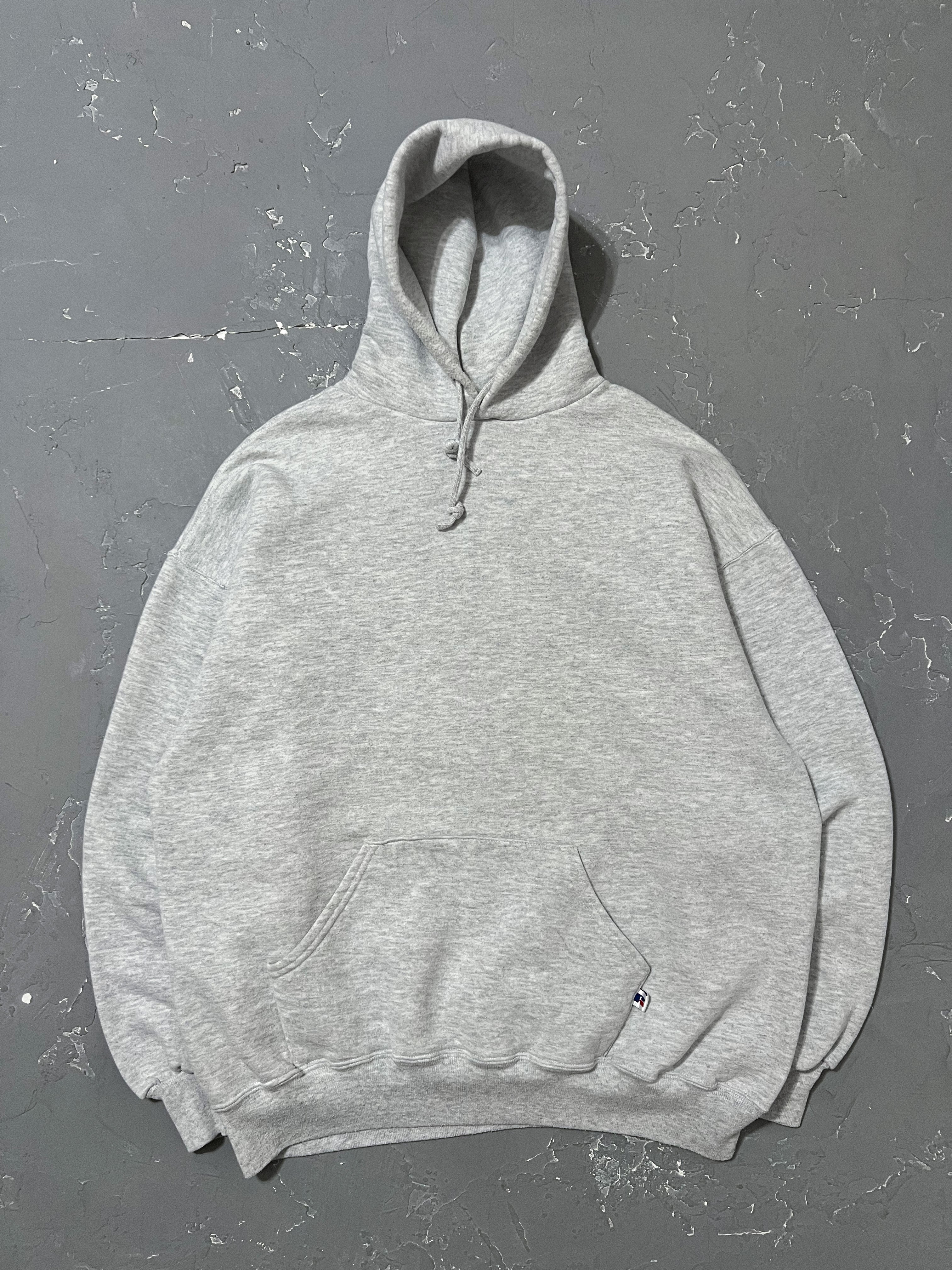 1990s Heather Gray Russell Hoodie [XL]