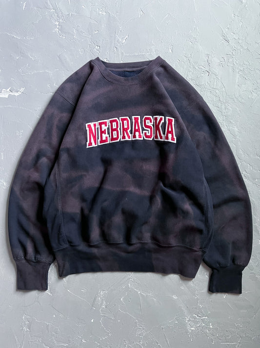 1990s Sun Bleached Nebraska Sweatshirt [XL]