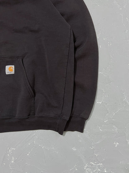 1990s Faded Black Carhartt Hoodie [L]