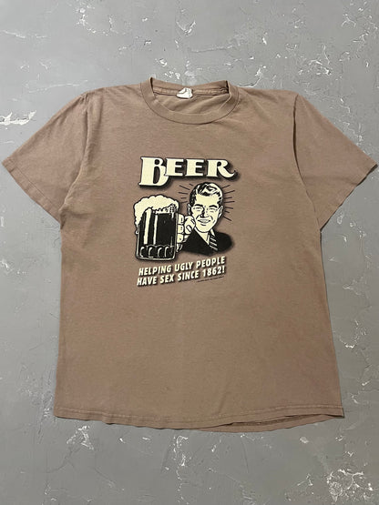 1998 Beer “Helping Ugly People Have Sex..” Tee [L]