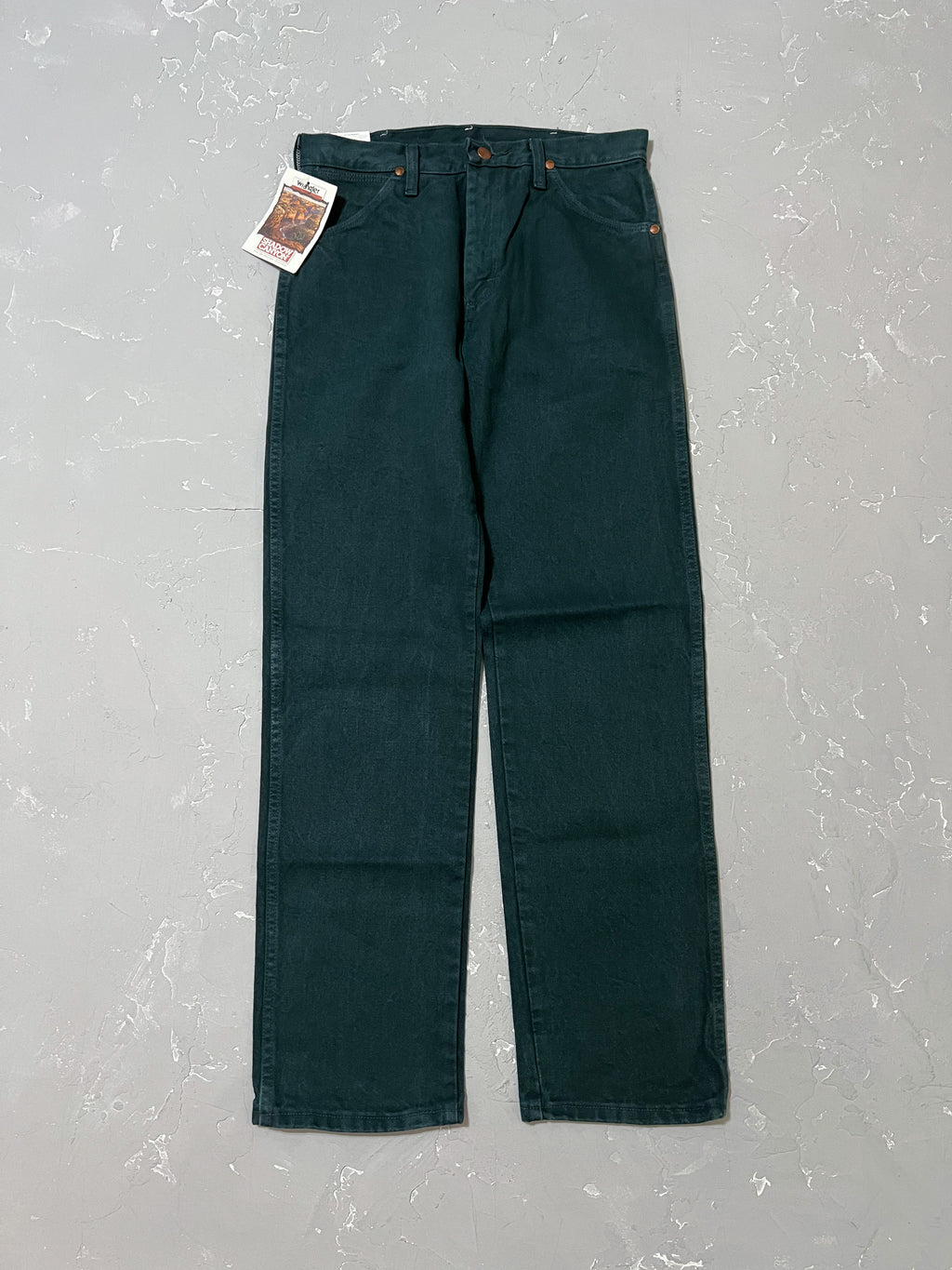 1980s Deadstock Sea Green Wrangler Work Pants [30 x 32]
