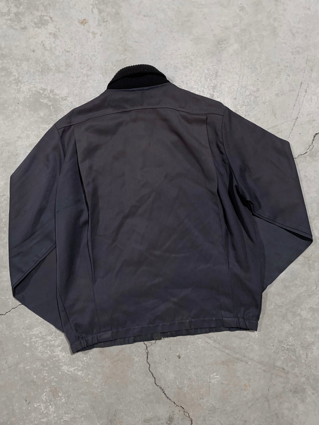 1960s Charcoal Gray Talon Zip Work Jacket [L]